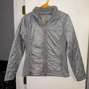 Llbean Women's Grey and Silver Jacket